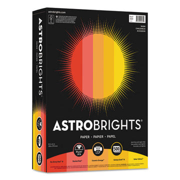 Astrobrights® Color Paper - "warm" Assortment, 24lb, 8.5 X 11, Assorted Warm Colors, 500-ream freeshipping - TVN Wholesale